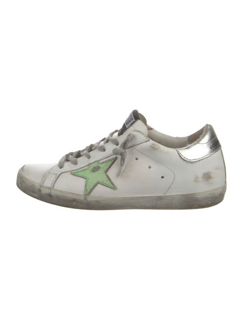 Golden Goose Leather Colorblock Pattern Sneakers