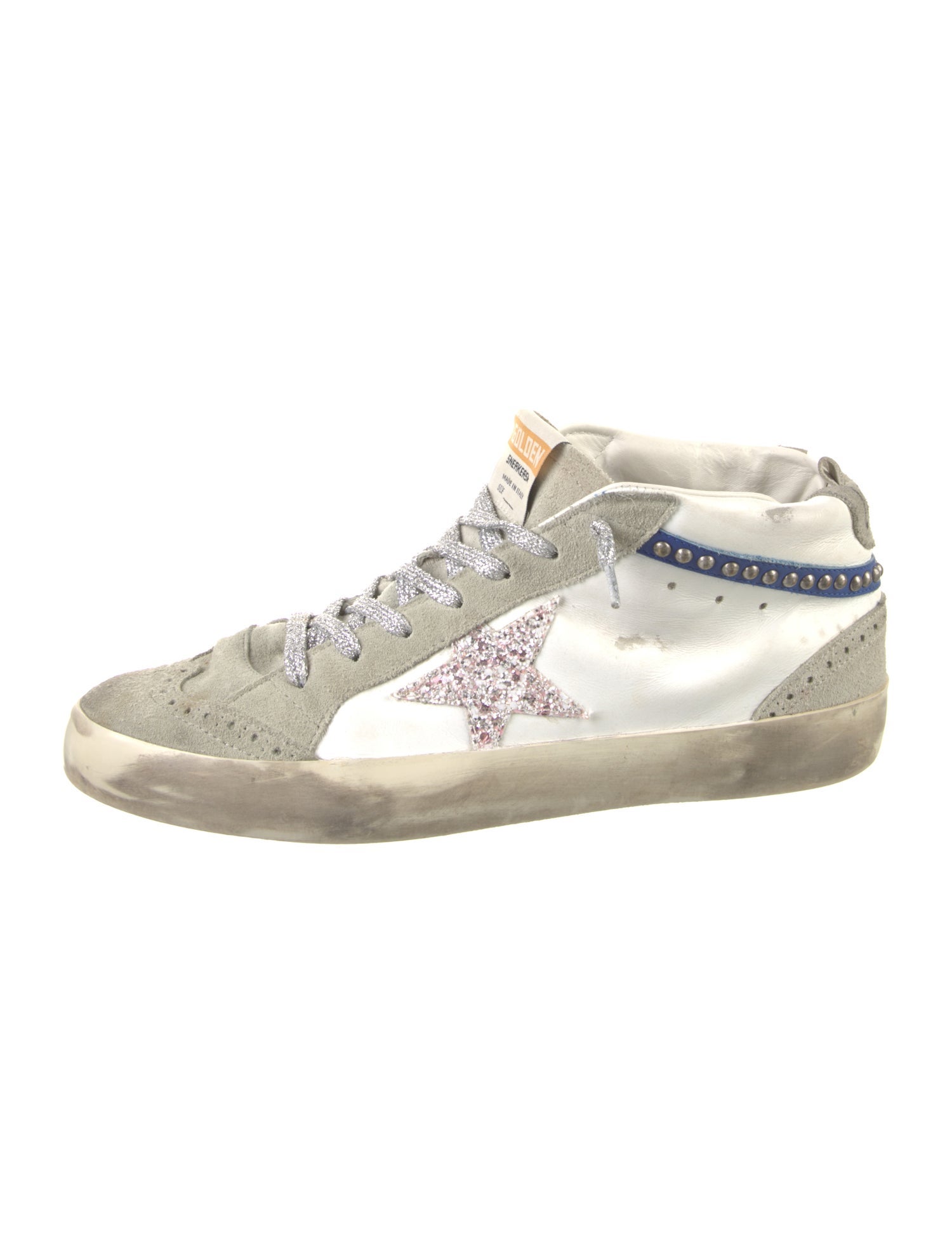 Golden Goose Leather Printed Sneakers