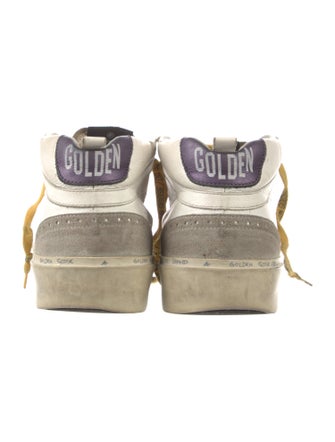 Golden Goose Leather Colorblock Pattern Sneakers