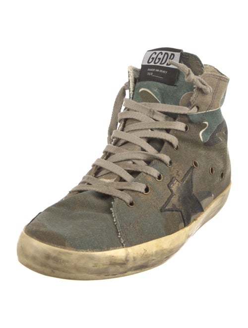 Golden Goose Canvas Printed Sneakers