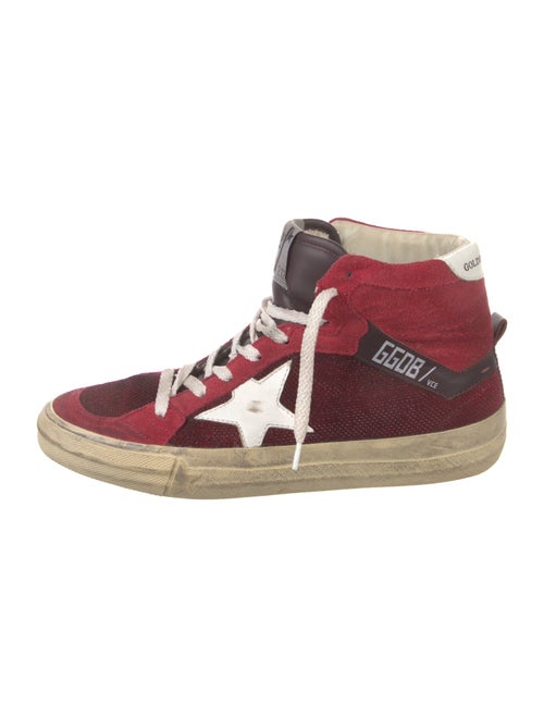 Golden Goose Suede Distressed Accents Wedge Sneakers