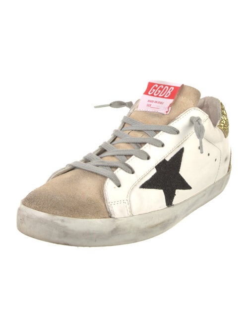 Golden Goose Leather Printed Sneakers