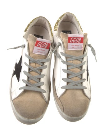 Golden Goose Leather Printed Sneakers