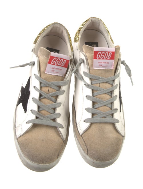 Golden Goose Leather Printed Sneakers