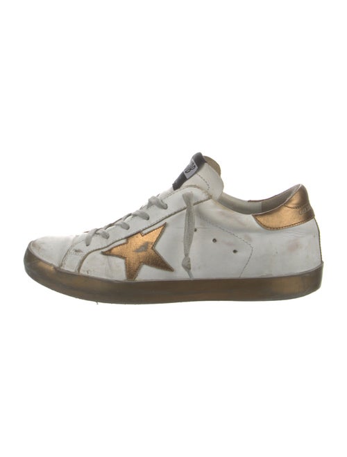 Golden Goose Leather Printed Sneakers
