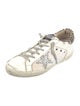 Golden Goose Leather Animal Print Sneakers