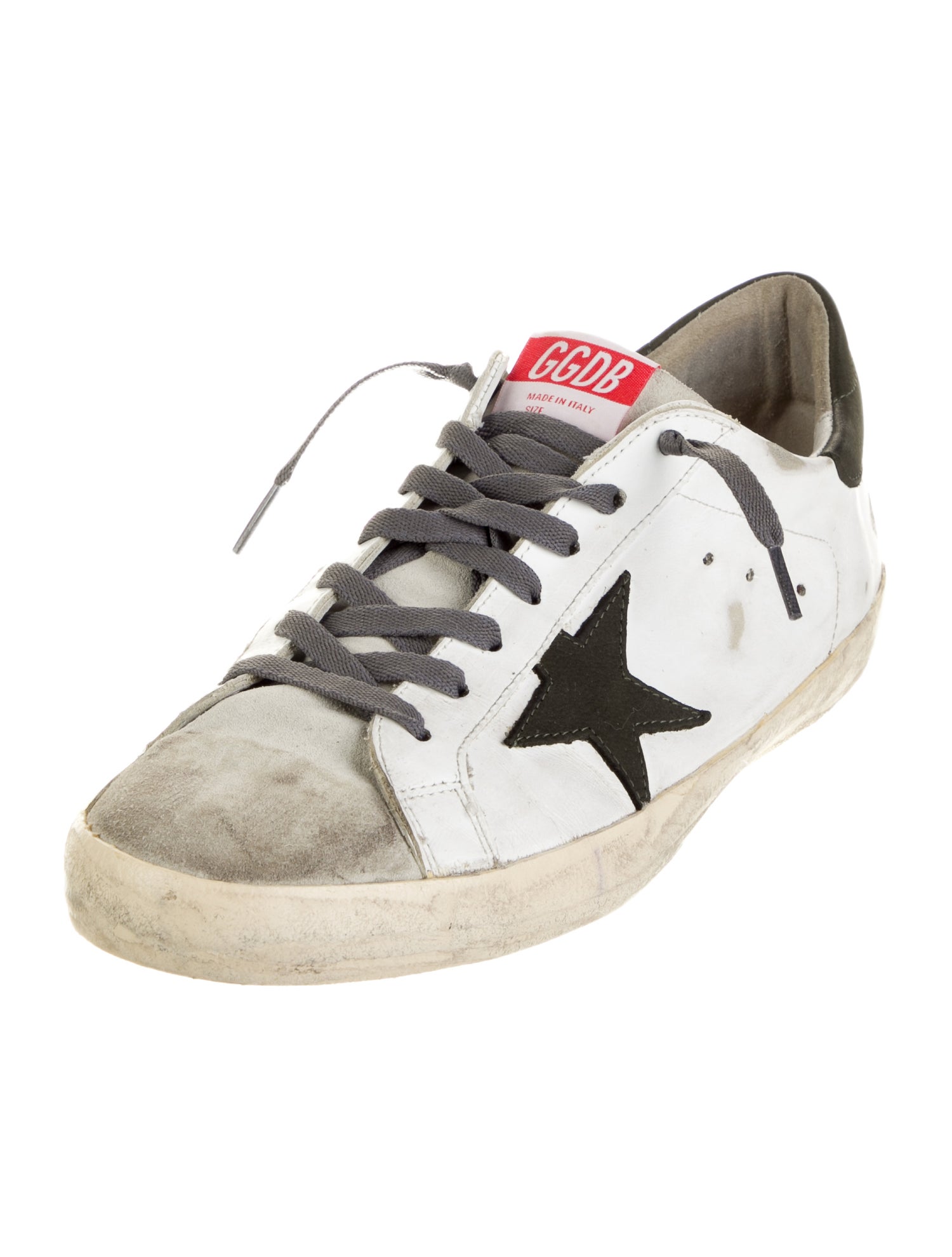 Golden Goose Leather Colorblock Pattern Sneakers