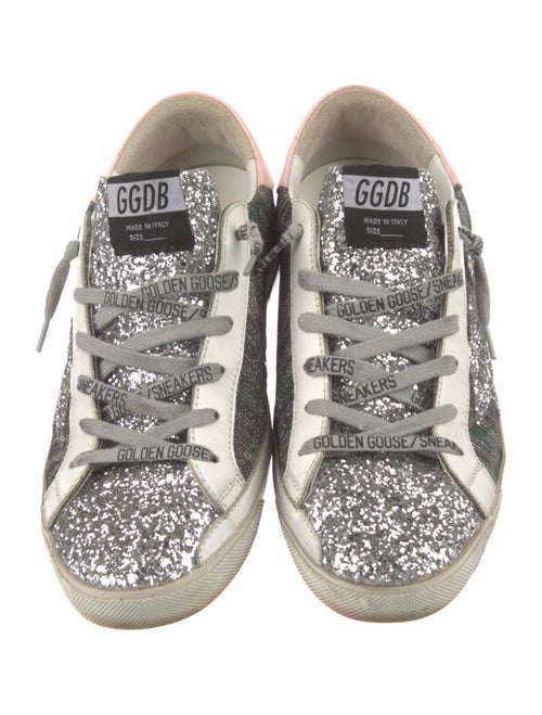 Golden Goose Printed Glitter Accents Sneakers