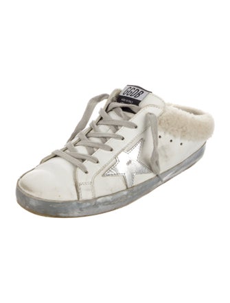 Golden Goose Leather Printed Sneakers