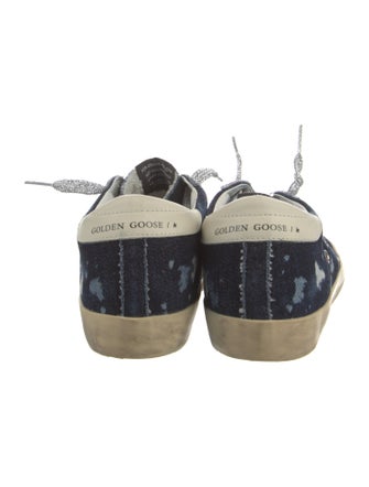 Golden Goose Denim Printed Sneakers