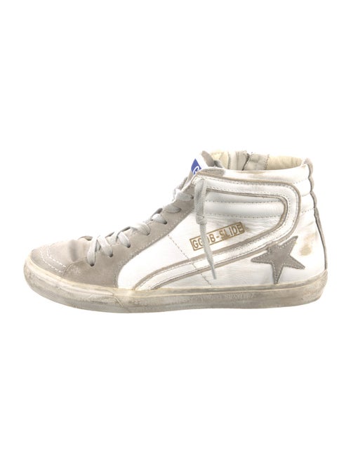 Golden Goose Leather Colorblock Pattern Sneakers