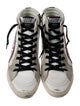 Golden Goose Leather Printed Sneakers