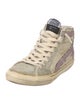 Golden Goose Leather Printed Sneakers