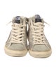 Golden Goose Leather Printed Sneakers
