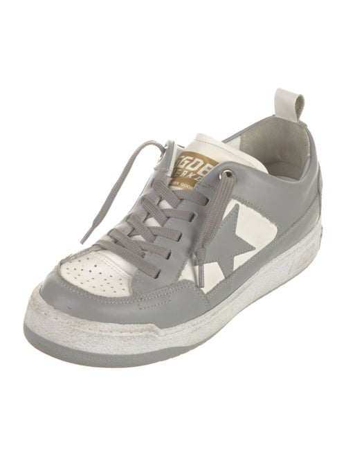 Golden Goose Leather Colorblock Pattern Sneakers