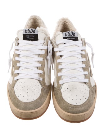 Golden Goose Leather Colorblock Pattern Sneakers