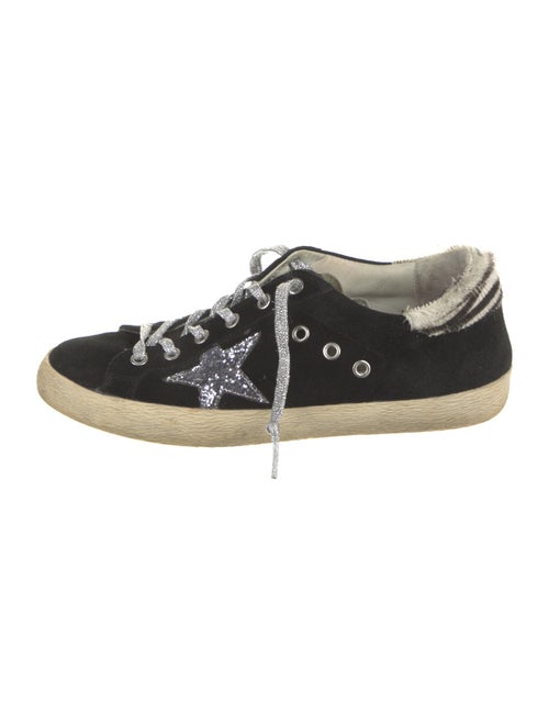 Golden Goose Suede Glitter Accents Sneakers