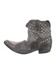 Golden Goose Leather Studded Accents Western Boots