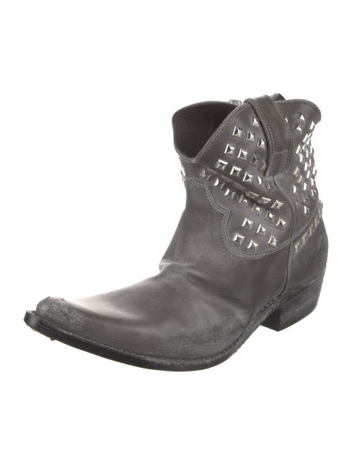 Golden Goose Leather Studded Accents Western Boots