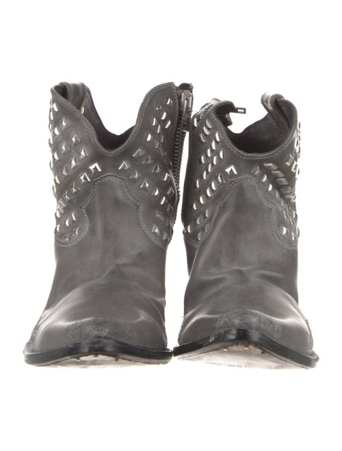 Golden Goose Leather Studded Accents Western Boots