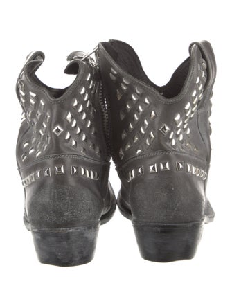 Golden Goose Leather Studded Accents Western Boots