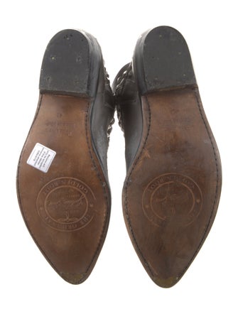 Golden Goose Leather Studded Accents Western Boots