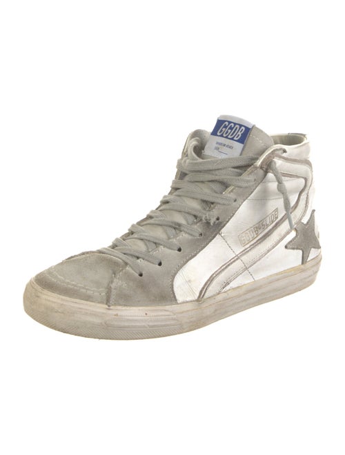 Golden Goose Leather Colorblock Pattern Sneakers