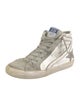 Golden Goose Leather Colorblock Pattern Sneakers