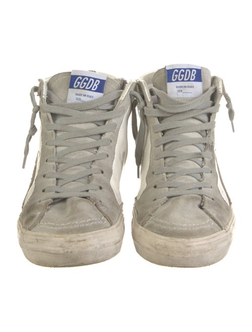 Golden Goose Leather Colorblock Pattern Sneakers