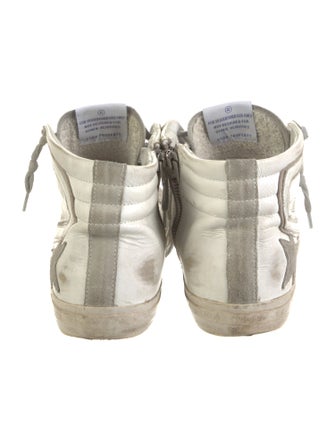 Golden Goose Leather Colorblock Pattern Sneakers