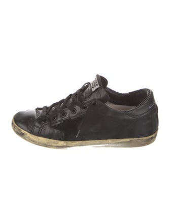 Golden Goose Leather Distressed Accents Sneakers