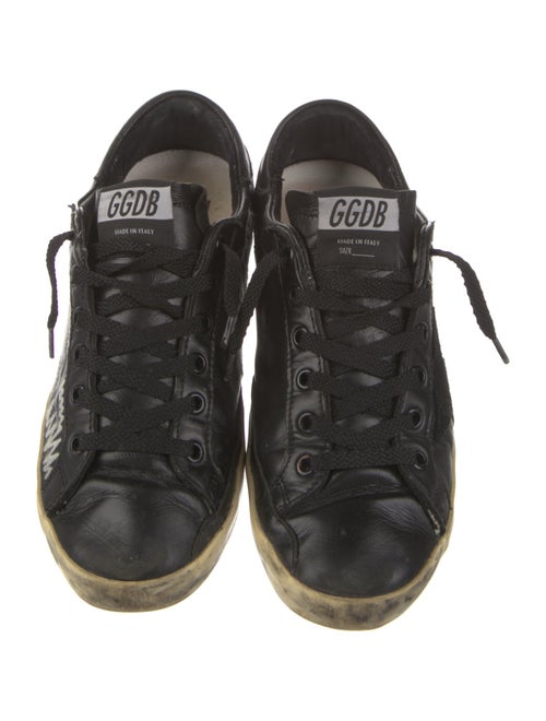 Golden Goose Leather Distressed Accents Sneakers