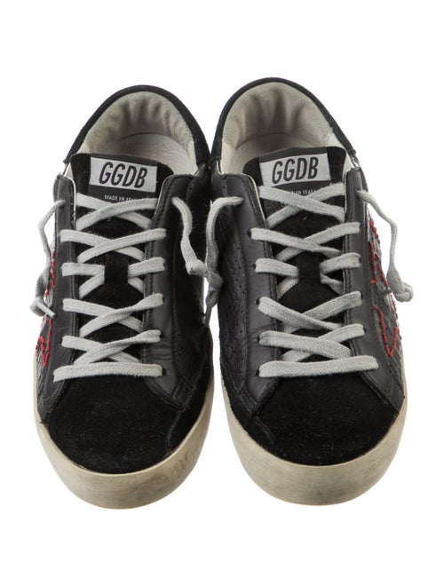 Golden Goose Leather Printed Sneakers