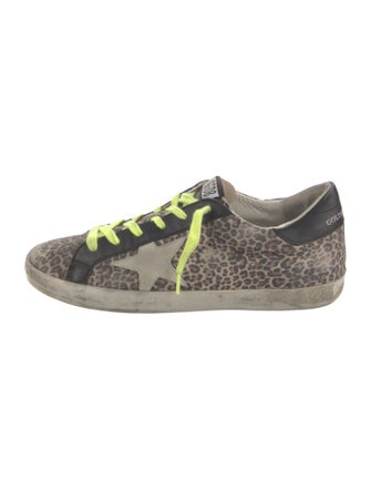 Golden Goose Suede Animal Print Sneakers