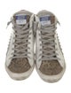 Golden Goose Leather Printed Sneakers