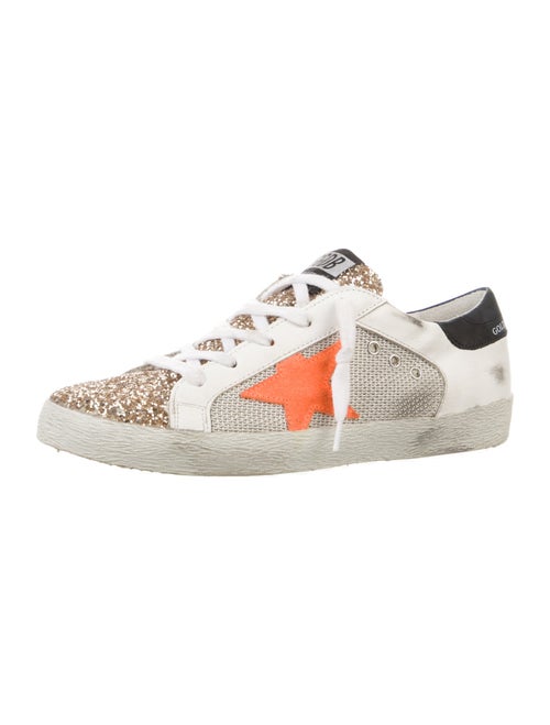 Golden Goose Leather Printed Sneakers
