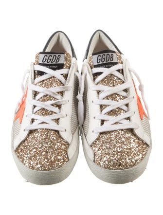 Golden Goose Leather Printed Sneakers