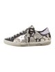 Golden Goose Leather Animal Print Sneakers