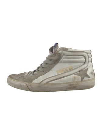 Golden Goose Leather Distressed Accents Sneakers