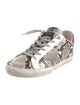 Golden Goose Leather Printed Sneakers