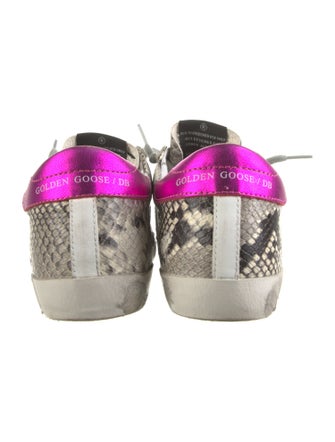 Golden Goose Leather Printed Sneakers