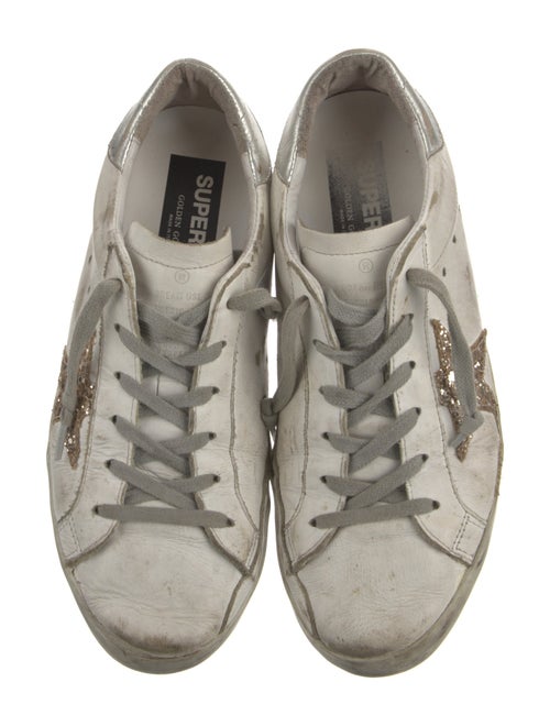Golden Goose Leather Distressed Accents Sneakers