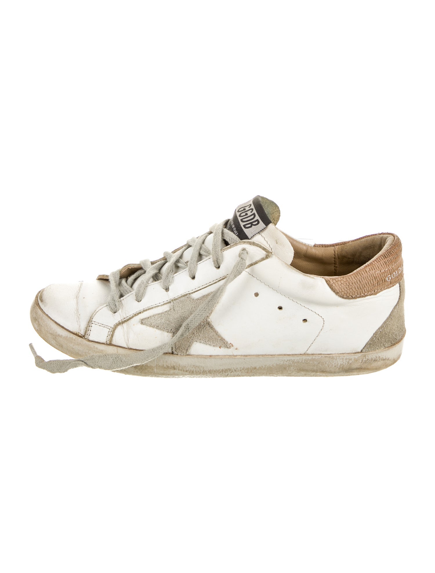 Golden Goose Leather Distressed Accents Sneakers