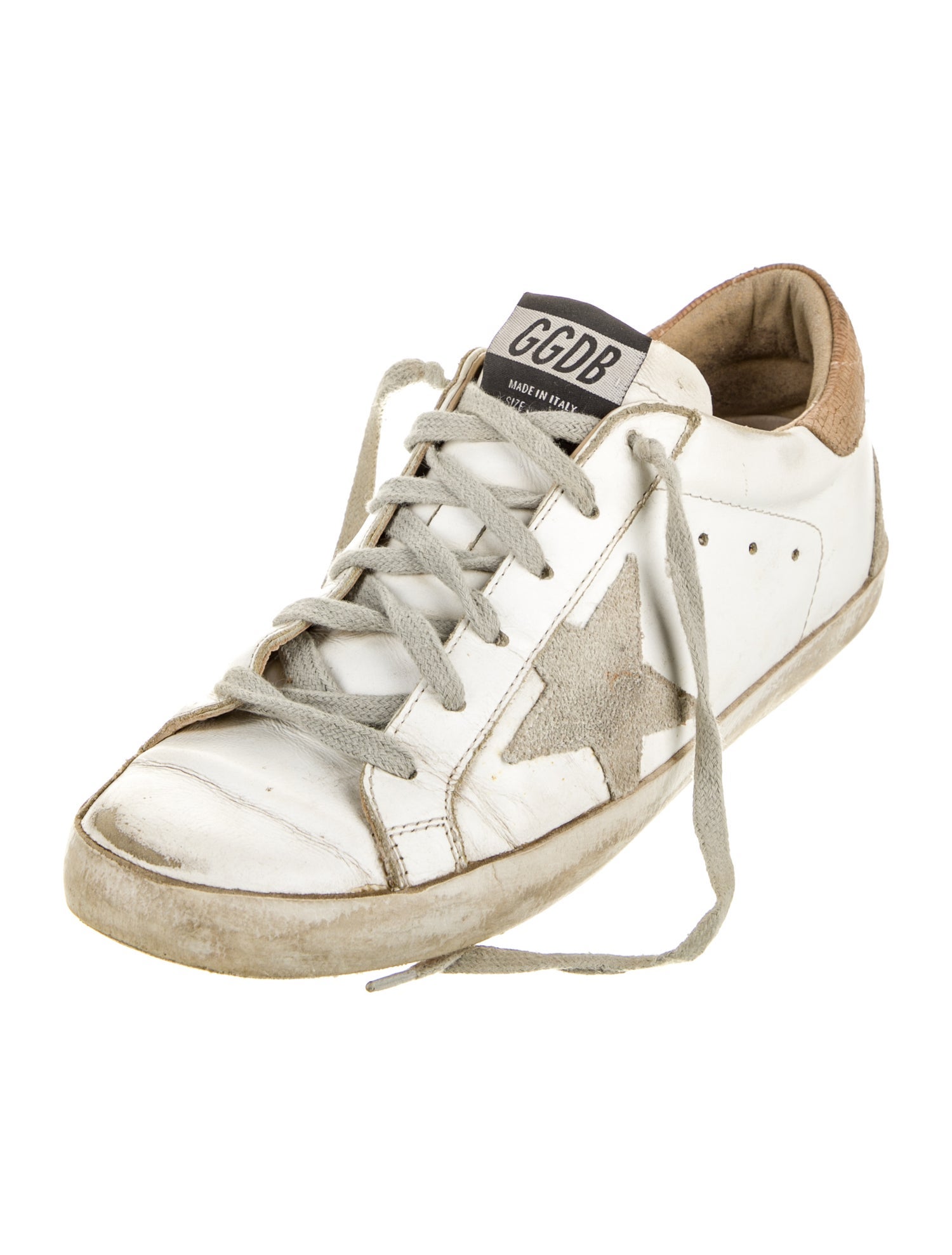 Golden Goose Leather Distressed Accents Sneakers