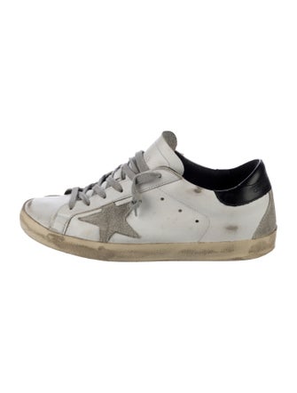 Golden Goose Leather Distressed Accents Sneakers