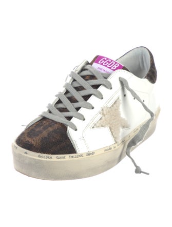 Golden Goose Leather Colorblock Pattern Sneakers