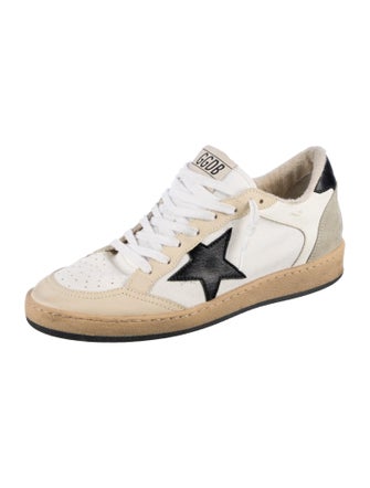 Golden Goose Leather Printed Sneakers