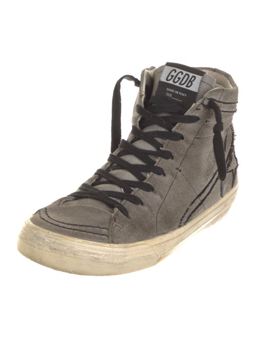 Golden Goose Suede Distressed Accents Sneakers