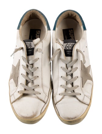 Golden Goose Leather Printed Sneakers