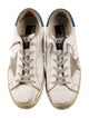 Golden Goose Leather Printed Sneakers
